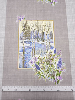 Рогожка Весна, ш.1.5м, хлопок-100%, 165гр/м.кв, раппорт 64см - Купава фото 5