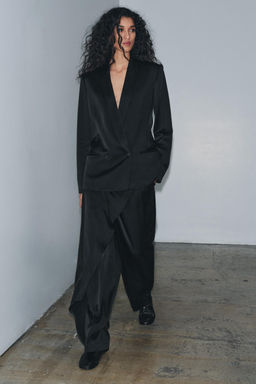 ZW COLLECTION LIMITED EDITION SATIN PAREO TROUSERS - Zara фото 3