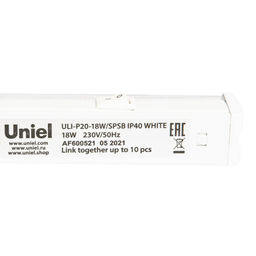 ULI-P20-18W/SPSB IP40 WHITE Светильник для растений светодиодный линейный, 560мм, выкл. на корпусе. Спектр для рассады и цветения. TM Uniel
