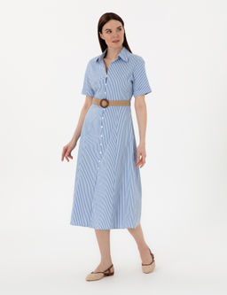 Mavi Regular Fit Dokuma Elbise