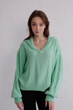 9937 Пуловер с капюшоном мята - Martichelli фото 22