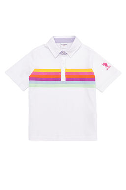 K_z _ocuk Beyaz Polo Yaka Ti__rt