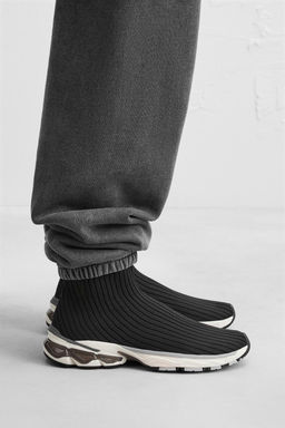 FABRIC HIGH-TOP SNEAKERS - Zara фото 3