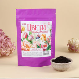 Чай чёрный Цвети этой весной вкус: ваниль и карамель, 50 г.