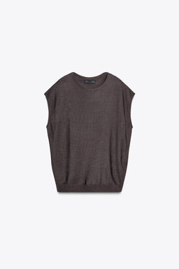 SLEEVELESS RIB KNIT TOP - Zara фото 5