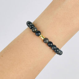 Браслет из Лабрадора со вставкой - Радуга самоцветов фото 2