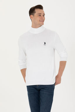 U. S. Polo Assn / Мужской белый базовый свитер - U.s. polo assn фото 17