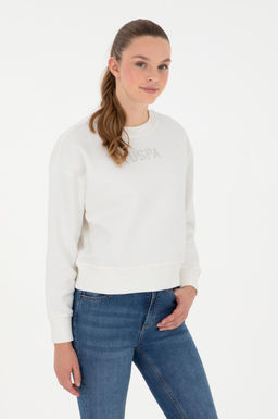 Женский свитшот цвета экрю Неожиданная скидка в корзине