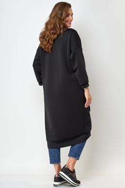 Платье женское на молнии черное в стиле спорт шик - Almond фото 5