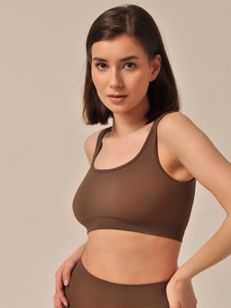 Топ в рубчик на широких бретелях - My фото 40