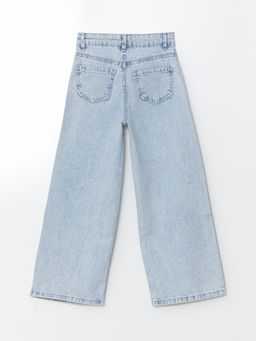 Beli Ayarlanabilir Lastikli Lilo ve Stitch Bask?l? K?z ?ocuk Jean Pantolon - Waikiki фото 2