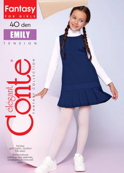 CONTE Эластичные колготки с ажурным рисунком EMILY bianco