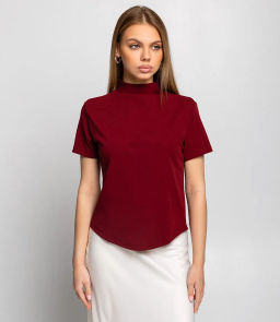 Футболка #КТ10 (12), бордовый - Dommod фото 6