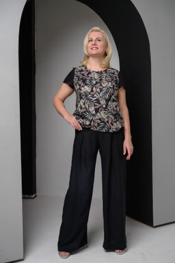 100% ХЛОПОК блуза прямого силуэта - Новый лен фото 4