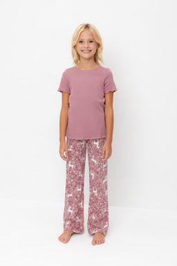 К 1636/морозная вишня,единороги пижама дет