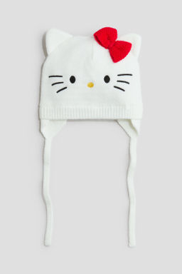 Gorro beanie de punto con tiras de anudar - H&m фото 3