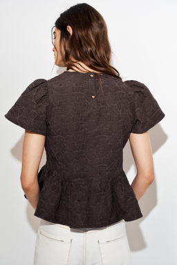 TOP GLOBO PEPLUM / Marr?n - Zara фото 3