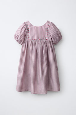 VESTIDO RAYAS CENEFA / Rosado