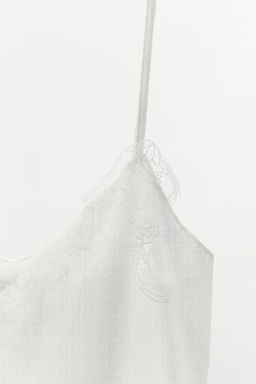 LACE POINTELLE STRAPPY TOP - Zara фото 5