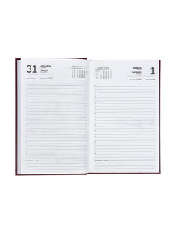 Ежедневник датированный Calligrata, А5, 2026, твёрдая обложка из бумвинила, 168 листов, бордовый