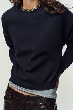 PLAIN KNIT SWEATSHIRT - Zara фото 4