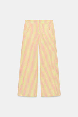 PANTAL?N RECTO RAYAS / Amarillo