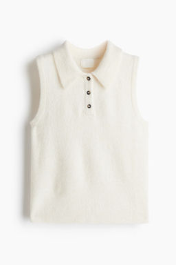 Chaleco jersey con cuello camisero
