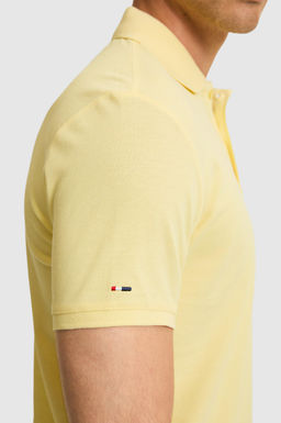 Erkek Slim Fit Polo Yaka A__k Sar_ Basic Ti__rt