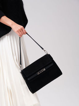 Замшевая сумка Rachel DBR 31361 черный фото 8