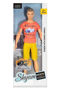 Кукла "Shyam. Парень. Mens Fashion" 30см в коробке (HP1164517-1) в оранж. футболке и шортах, кроссовки и очки