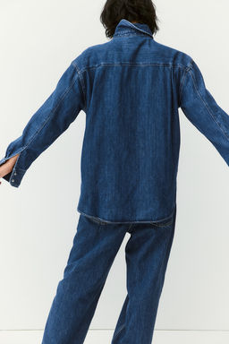 Camisa denim de corte holgado - H&m фото 5