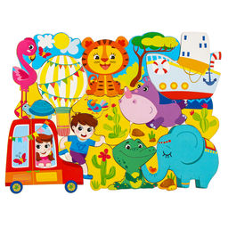 Рамка - вкладыш «Джунгли зовут», 19 деталей