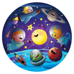 Puzzle ТРИ СОВЫ 77 элементов "Космические приключения" (ПК77_54617)