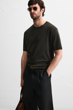 SUPIMA ® COTTON REGULAR FIT T-SHIRT - Zara фото 6