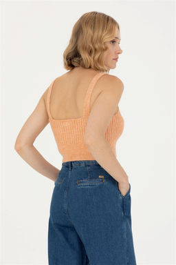 U. S. Polo Assn Женский пудровый свитер с v-образным вырезом - U.s. polo assn фото 5