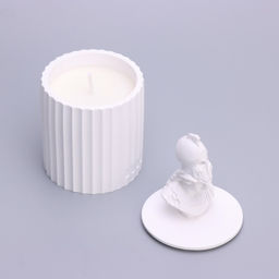 Ароматическая свеча в подсвечнике Бог Арес, 13?7 см, цветущий жасмин, соевый воск, 160 г