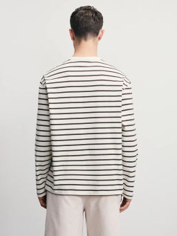 Лонгслив из 100% хлопка в полоску / Zarina  фото 5