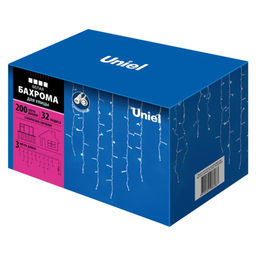 ULD-B3010-200/SWK WHITE IP67 Бахрома светодиодная со статическим свечением, 3м. Соединяемая. 200 светодиодов. Белый свет. Провод белый. TM Uniel. - Volpe фото 11