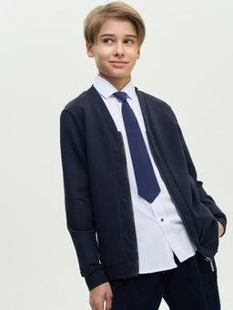 Кардиган темно-синий футер 2-х нитка с лайкрой