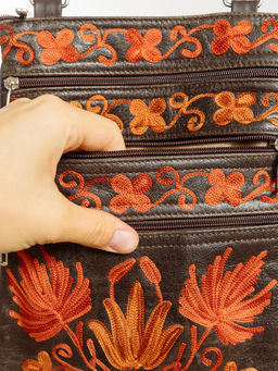 Сумка натуральная кожа через плечо №1114/67 - Ганг фото 5