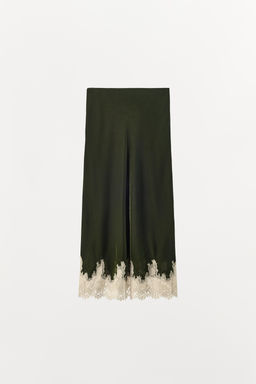 LACE VELVET MIDI SKIRT - Zara фото 4