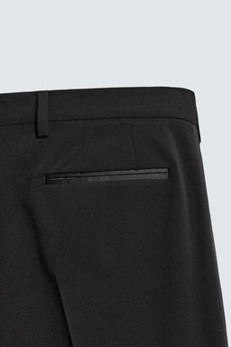 PANTAL?N REGULAR FIT BANDAS SMOKING / Negro - Zara фото 8