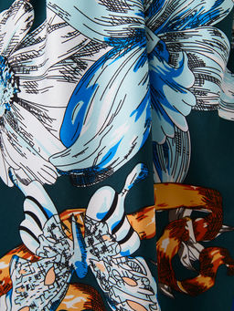 Большой, мягкий, тонкий и очень нежный двусторонний платок с рисунком. - Tantino фото 12