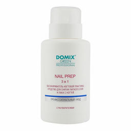 Domix Green Professional Обезжириватель и средство для снятия липкого слоя и лака для ногтей с помпой / Nail Prep 3 в 1, 255 мл