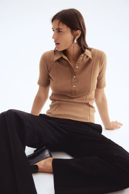 Top con cuello camisero - H&m фото 4