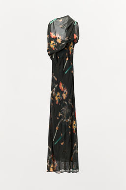BEADED PRINTED CAPE DRESS - Zara фото 10
