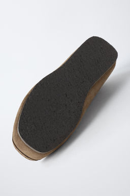 TOPSTITCHED LEATHER SHOES - Zara фото 7
