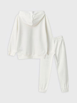 Kap??onlu Minnie Mouse Bask?l? Uzun Kollu K?z ?ocuk Sweatshirt ve E?ofman Alt? - Waikiki фото 2