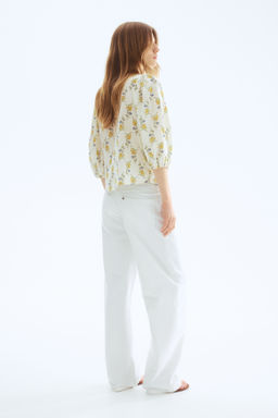 Blusa en mezcla de lino - H&m фото 7