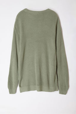 Trendyolmilla Man Mint Unisex Oversize Fit Genis Kal?p Bisiklet Yaka Y?rtmacl? Triko Kazak TMNAW21KZ0552  фото 10